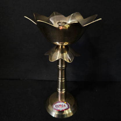 Pure Brass Lotus Akhand Diya stand for Home & Pooja room