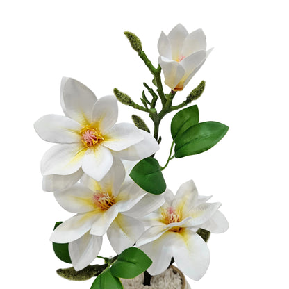 Artificial Magnolia plant banquet in vase for home & Office decoration