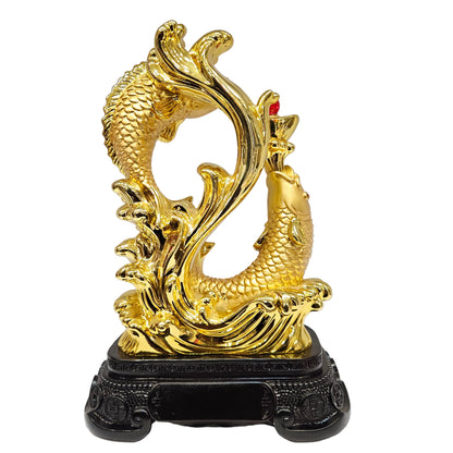 Resin Fish Statue,Chinese Handmade Arowana Fish Scuipture,feng Shui Wealth Lucky Fish Figure,Best Gift for Business Opening Feng Shui Decor