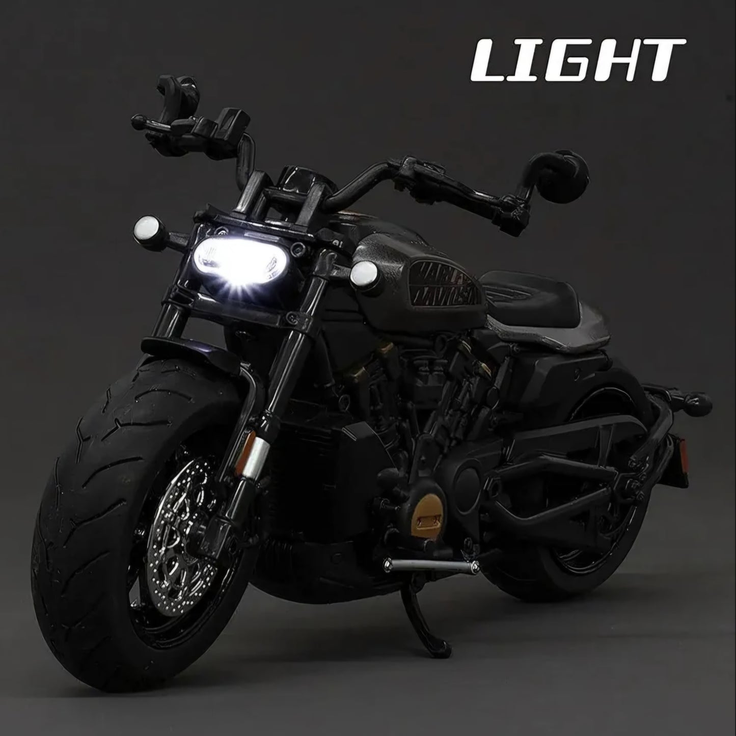 Die-Cast Bike Model with Realistic Detailing – Premium Metal Motorcycle Toy for Kids & Collectors – Side Stand & Free-Roll Wheels