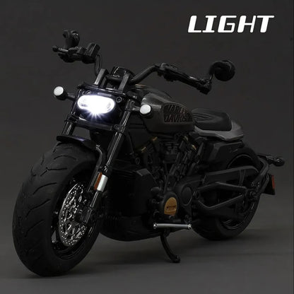 Die-Cast Bike Model with Realistic Detailing – Premium Metal Motorcycle Toy for Kids & Collectors – Side Stand & Free-Roll Wheels
