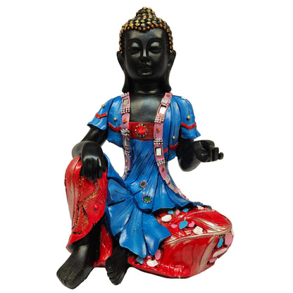 Buddha Idol Statue | Sitting Buddha Figurine | Decorative Item Polyresin Showpiece