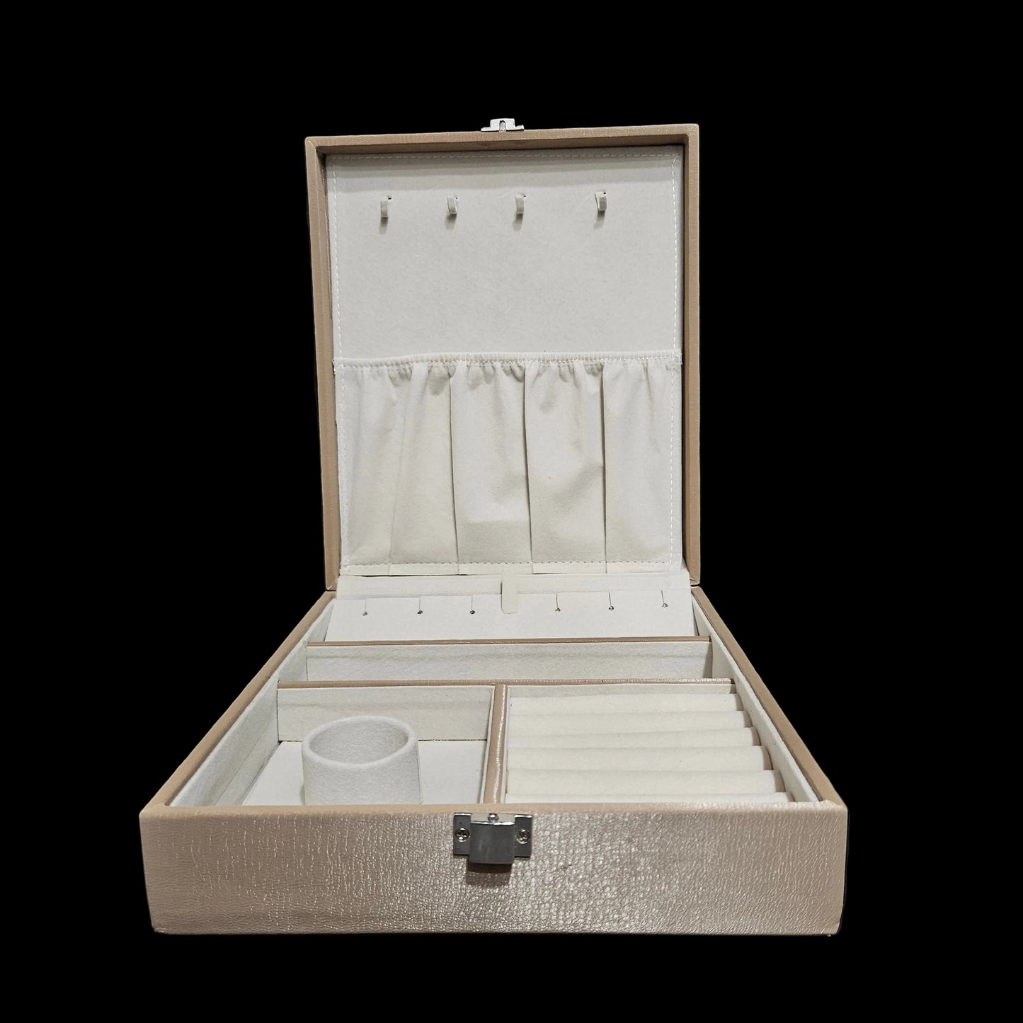 Jewelry Box Organizer for Women Large Leather Jewelry Storage Case Travel Jewel Holder with Two Layers Display for Necklace Earrings Bracelets Rings