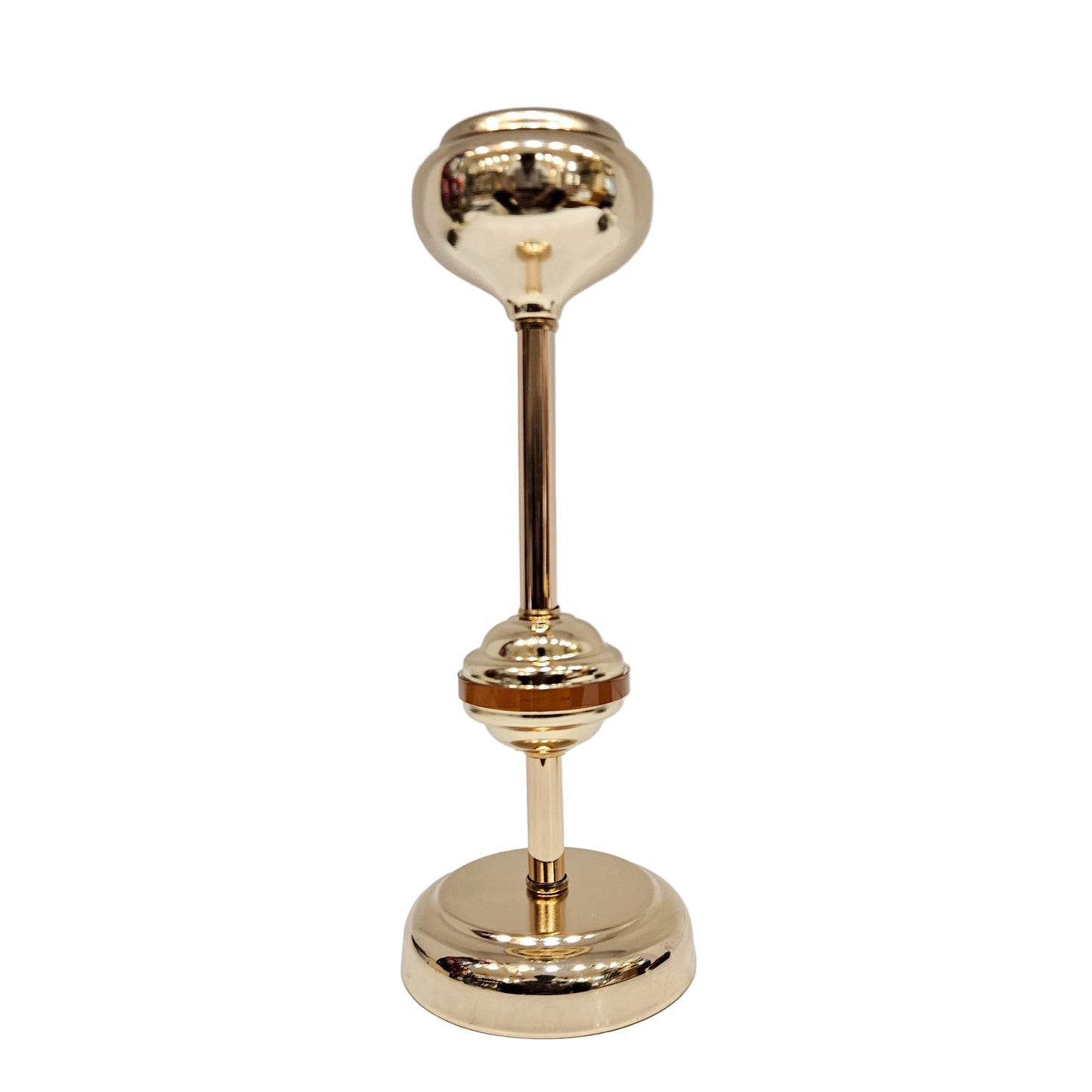 Metal candle holder 3pcs set elegant, antique European-inspired designs with amber glass hurricane cylinders