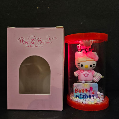 Little Kitty best wishes lighting in a glass capsule perfect for couple gifting