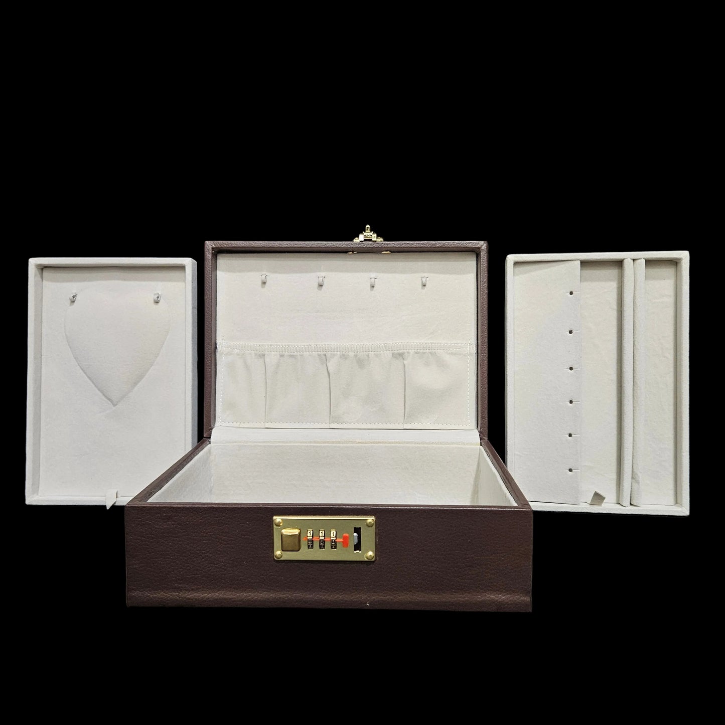 Leather Small Jewellery Box, Travel Portable Jewellery Case for Ring, Pendant, Earring, Necklace, Bracelet Organizer Storage Holder Boxes