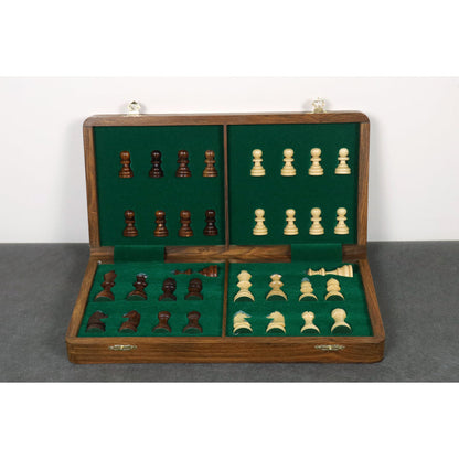 Large size Wooden Inlaid Magnetic Chess Set Board