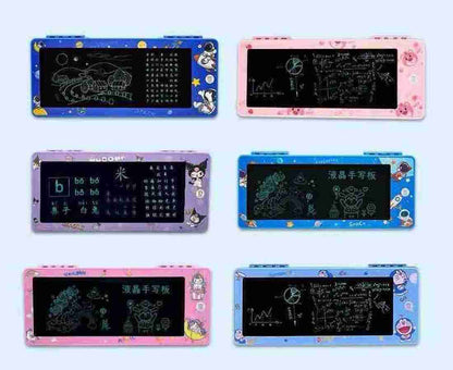 Magic Pencil Case with an attached LCD writing tablet. It combines a pencil case with a reusable writing surface.
