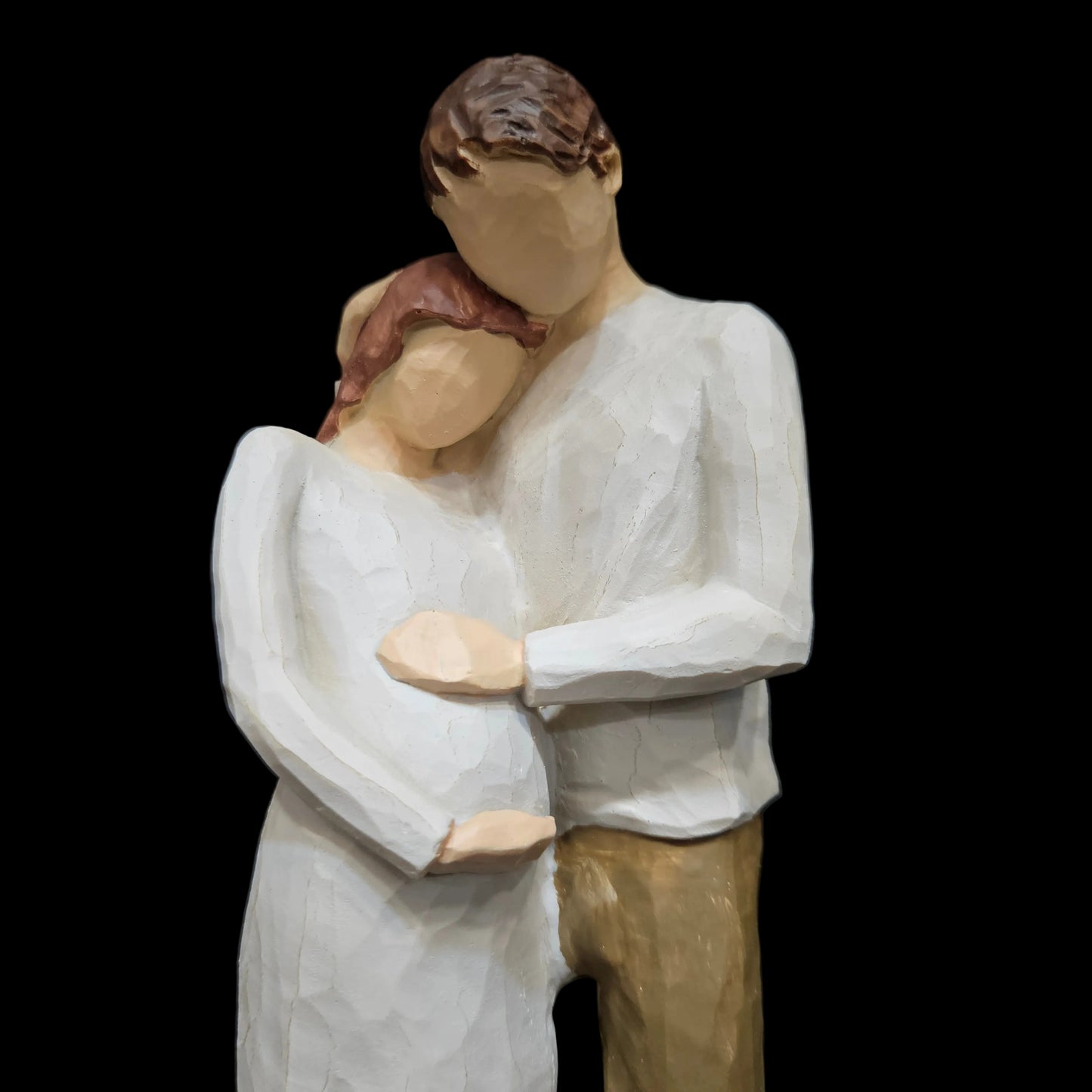 Romantic Couple Showpiece Statue – Hand-Carved Stone Finish Love Figurine for Home Decor | Premium Couple Sculpture for Anniversary, Wedding Gift, Valentine Gift(pregnant)