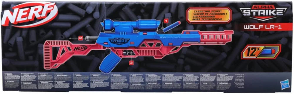 Nerf Alpha Strike Wolf Blaster with Targeting Scope,Nerf Darts, Toys for Kids Teens and Adults, Fun Gift Toy for Boys, Birthday Gift Toy for Kids Ages 8 above
