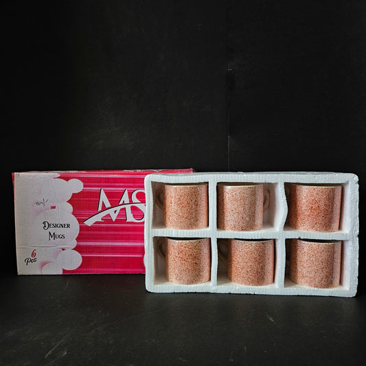 Ms 6 pieces Ceramic Designer mugs set
