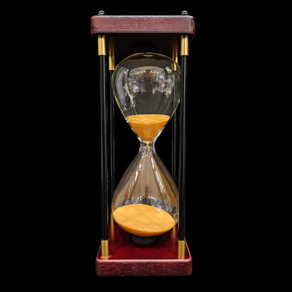 Hourglass 48 Minute Sand Timer: Large Wooden Sand Clock (Yellow Sand) Nautical Handmade Hourglass 48 Min Approx Unique Sand Watch Best for Gift & Decorative Item