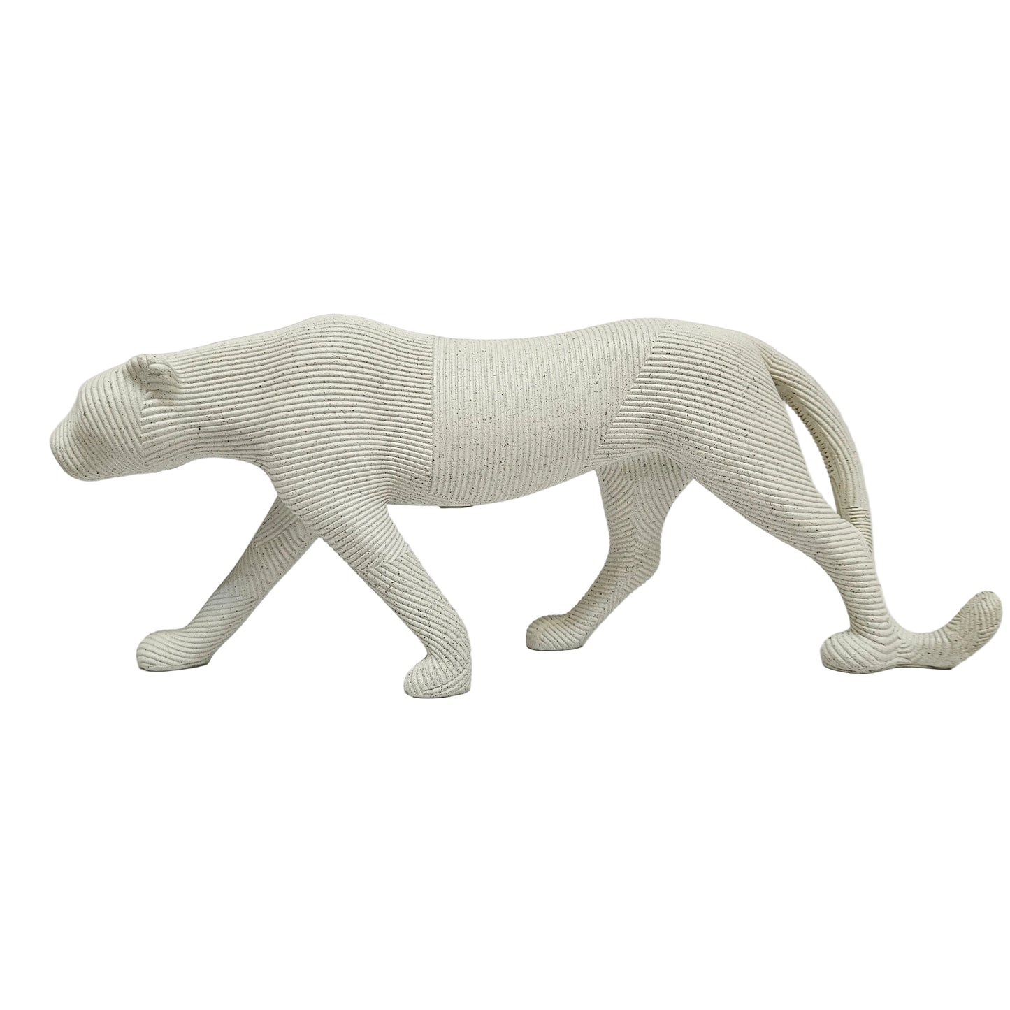 Modern geometric jaguar showpiece statue, a minimalist animal figurine designed for home and office decoration