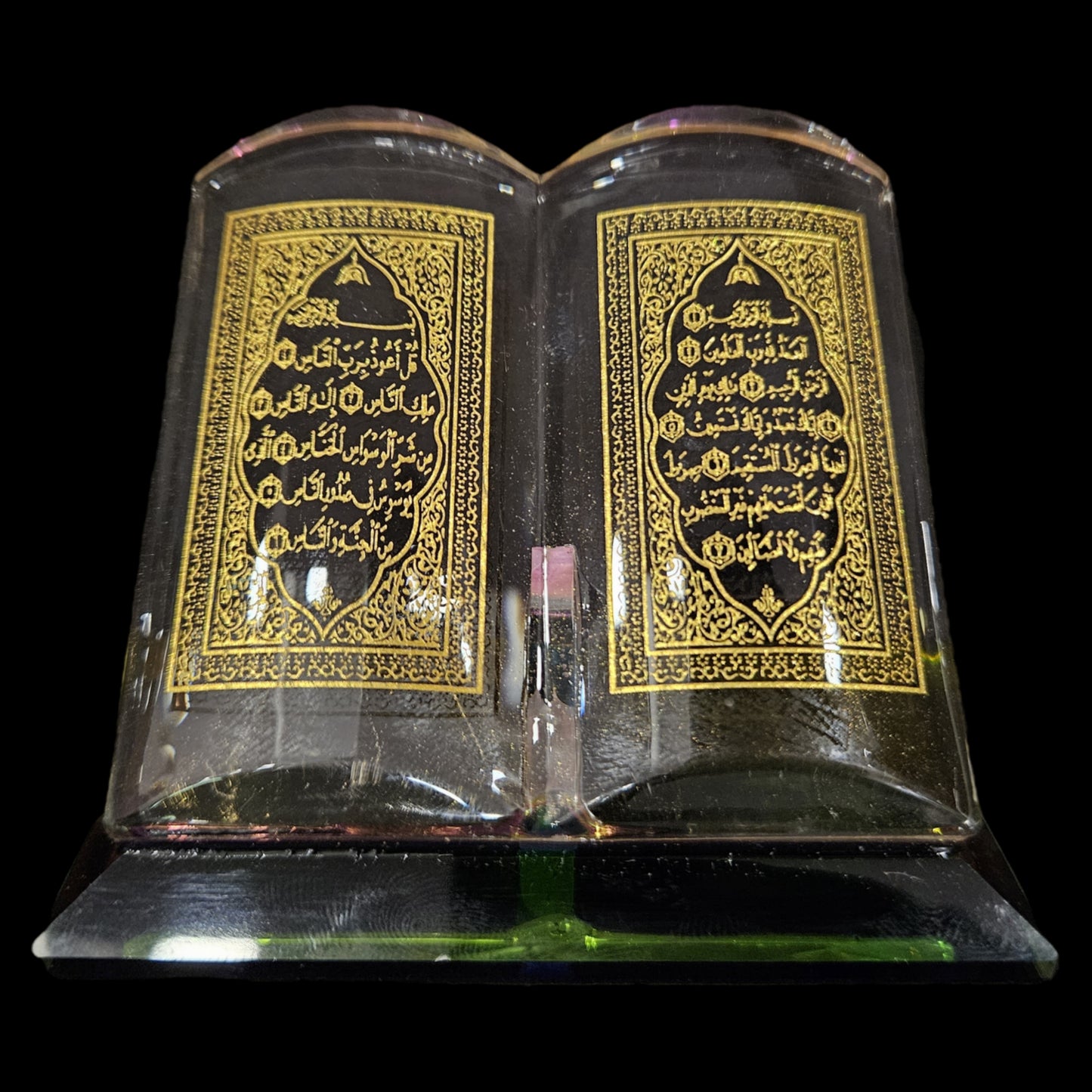 Home decoration accessories Muslim Crystal Holy Quran Book Statue