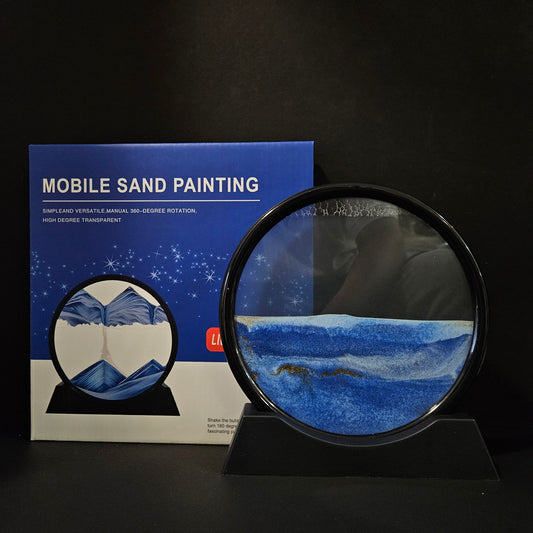 Mobile sand Painting simpleand versatile manual 360 degree rotation high degree transparent
