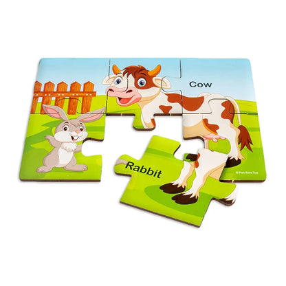 Ratna's My First Wooden Jigsaw Puzzle Domestic Animals for Kids