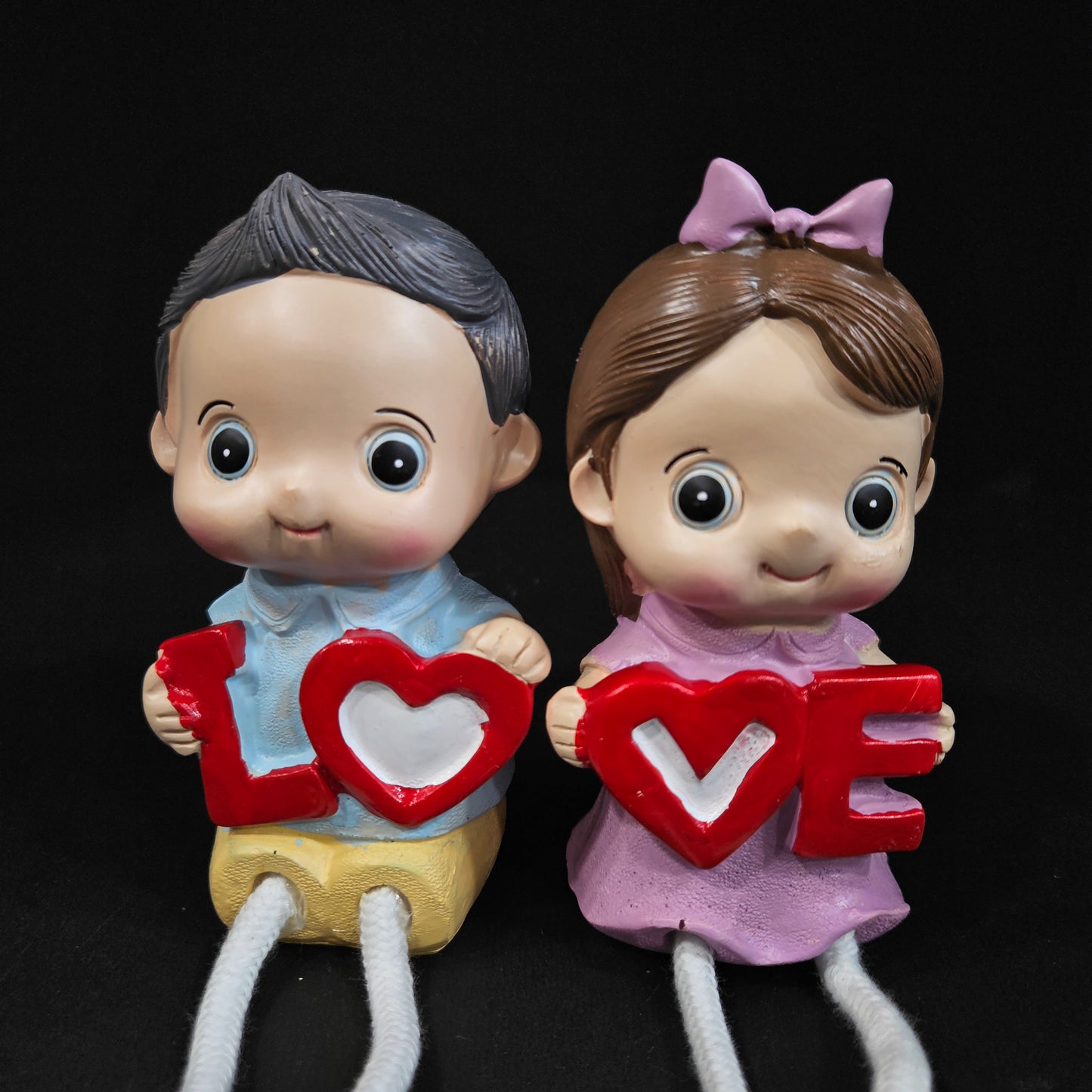 Cartoon Resin Outseam 2pieces set Hanging Feet Doll Home Wall Decoration
