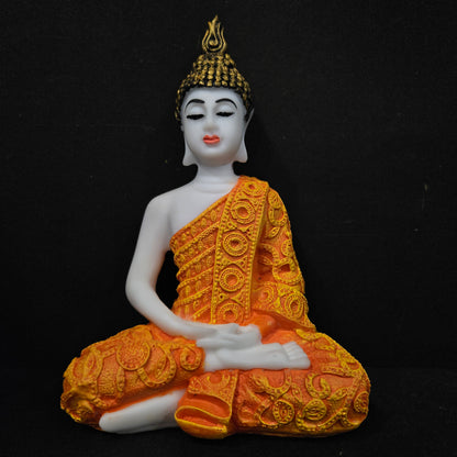 Polyresin Sitting Buddha Idol Handcrafted Statue Showpiece for HomeDecor,Living Room Decoration Gift Items