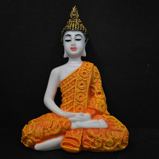 Polyresin Sitting Buddha Idol Handcrafted Statue Showpiece for HomeDecor,Living Room Decoration Gift Items