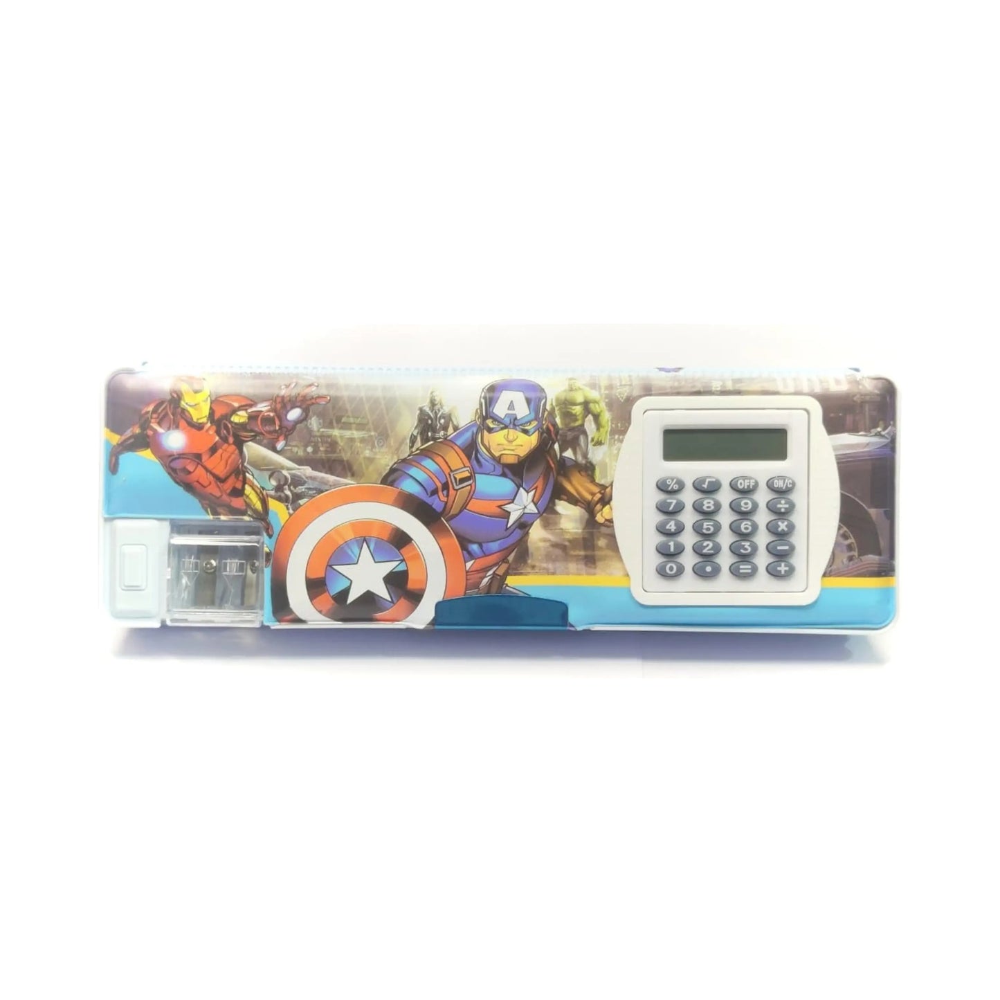 Geometry Box Super Man Heroes Print with Calculater for Kids/Students perfect for kids return gifting