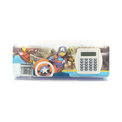 Geometry Box Super Man Heroes Print with Calculater for Kids/Students perfect for kids return gifting