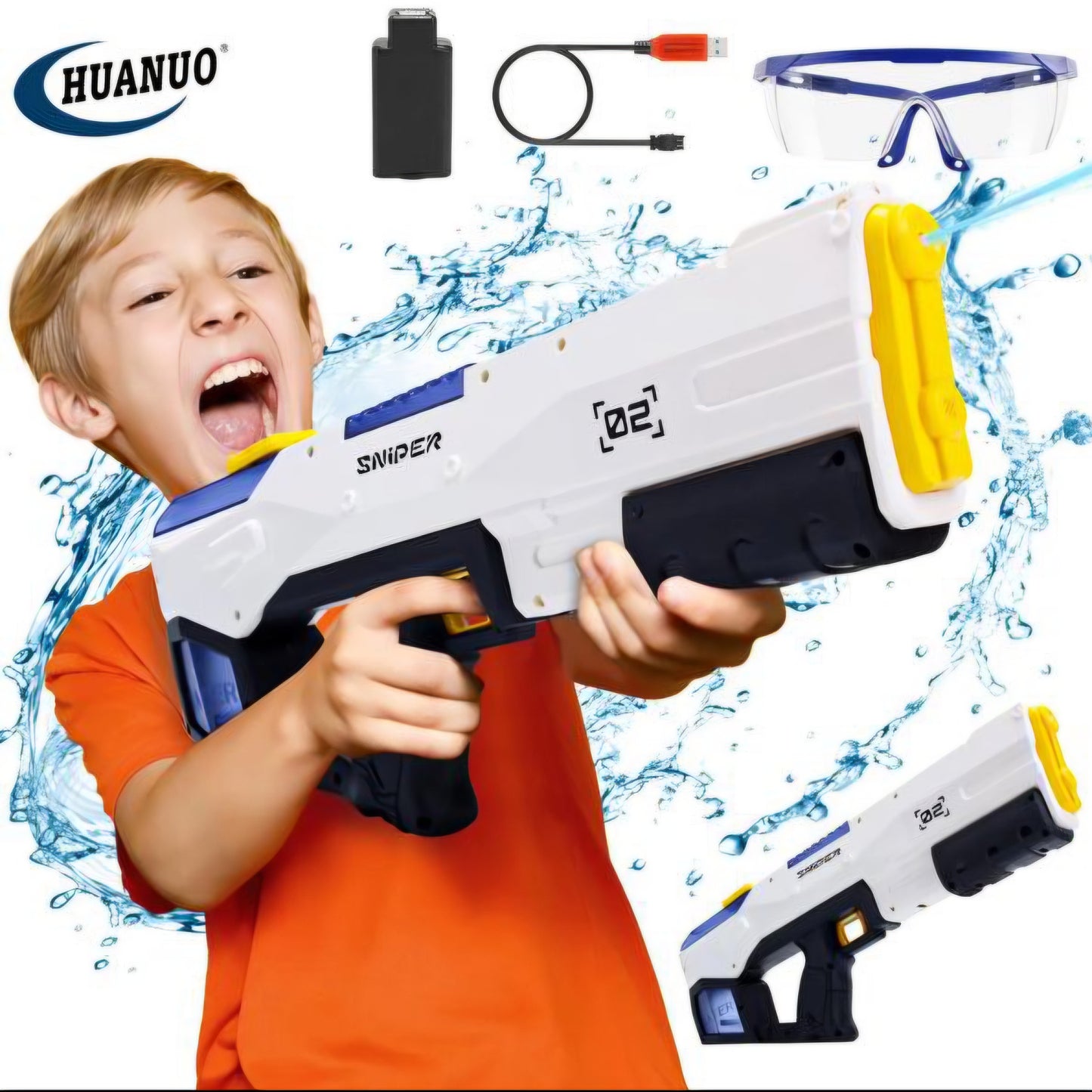 Lumo JetForce Electric Water Gun Electric & Manual Squirt Gun for Adults & Kids