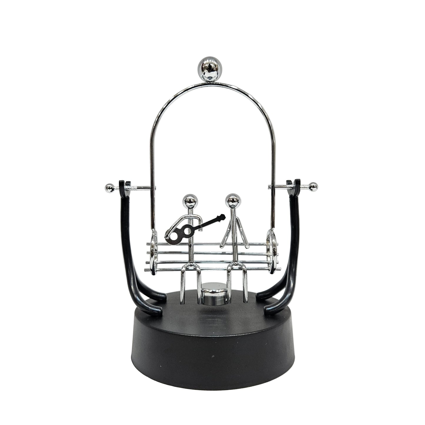 Couple Balancing Pendulum Durable Metal Perpetual Motion Science Stress Physics Metal Magnetic Gyroscope Toy Relief Luna Toy for Home Decor Showpiece Office Desktop Device Gadget Gift