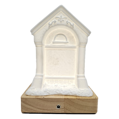 Touch sensor snow house with multi colour Lights Rechargeable Showpiece Figurine