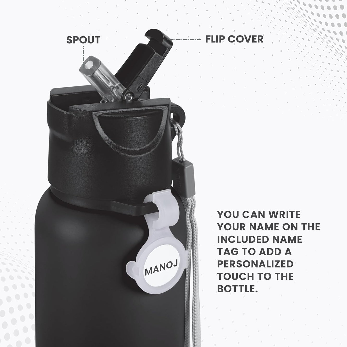 Milton Sip Star 750 Thermosteel Water Bottle 690 ml, 24 Hr Hot and Cold I Leak Proof Lid, ISI Certified I Vacuum Insulated I for Office, Gym, School