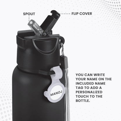Milton Sip Star 750 Thermosteel Water Bottle 690 ml, 24 Hr Hot and Cold I Leak Proof Lid, ISI Certified I Vacuum Insulated I for Office, Gym, School