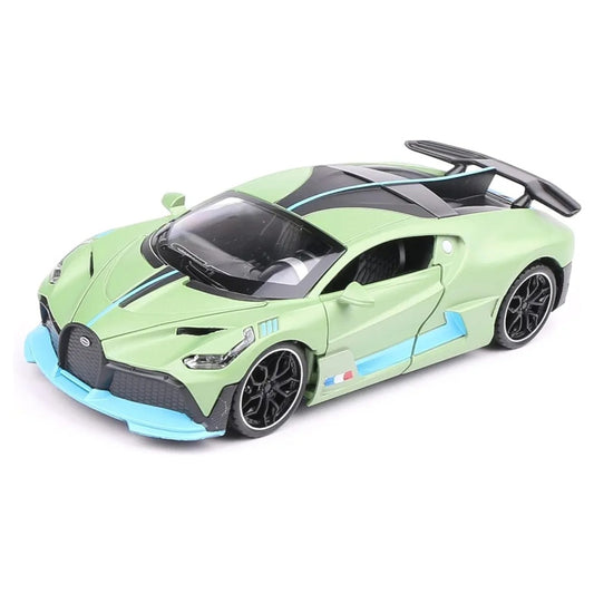 Bugatti die cast Metal car 1:32 Scale Model with Light & Music(Engine Sound) for Kids and Adults Open Hood