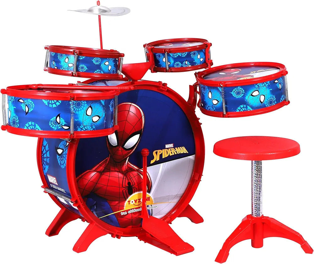 Cartoon characters like Frozen,Barbie & Spiderman themed Drum Set Multifunctional Jazz Drum | Musical Drum Set | Music Play Toy | Kids Percussion Set | Toy Drum kit | Musical Instrument for Kids
