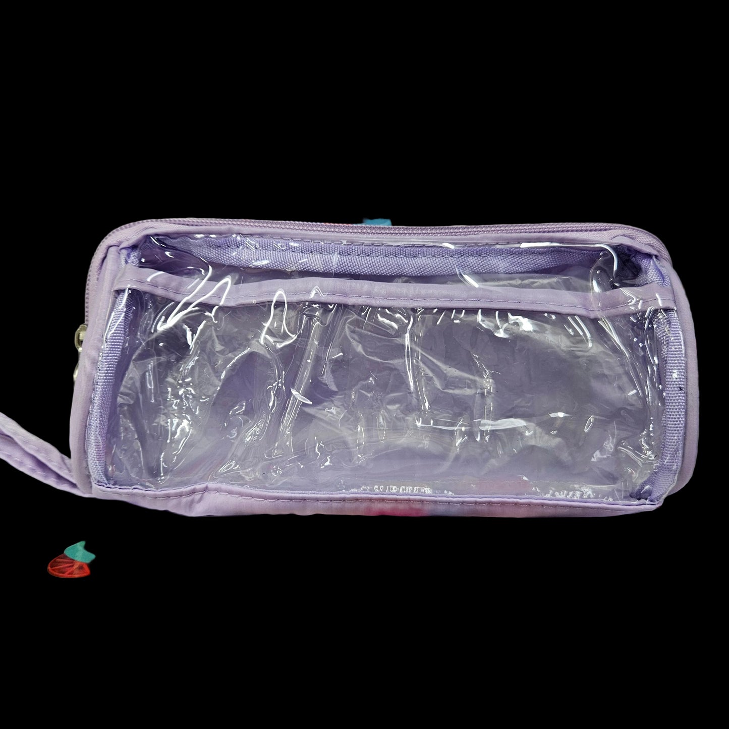 Cute transparent Pencil Pouch with 3Compartments, Multifunctional Stationery Organizer for School, Students, Stationery Pouch, Cosmetic Zip Pouch Bag