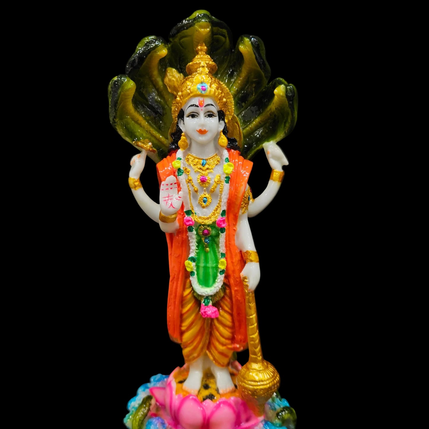 Marble Dust Lord Vishnu ji Murti Vishnu Bhagwan Statue Murti Idol for Home Pooja Gift Office Temple