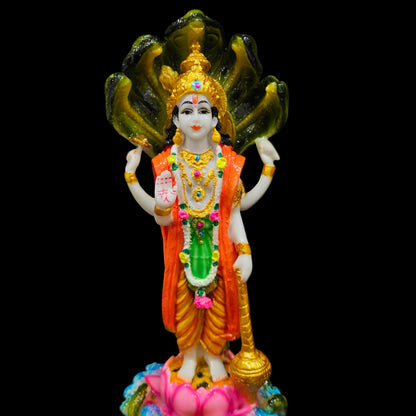 Marble Dust Lord Vishnu ji Murti Vishnu Bhagwan Statue Murti Idol for Home Pooja Gift Office Temple