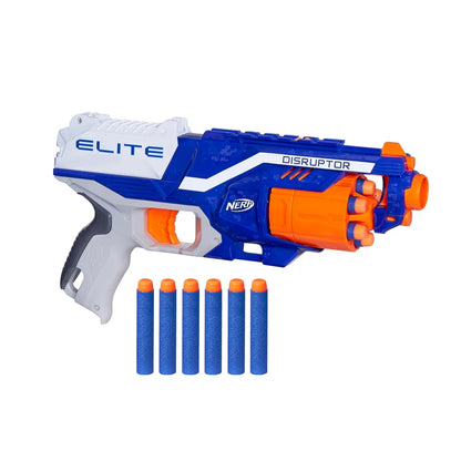 Nerf Disruptor Elite Toy Blaster,6-Dart Rotating Drum with Darts, Toys for Kids Teens&Adults, Outdoor Toy for Boys, Birthday Gift for Kids Ages 8+
