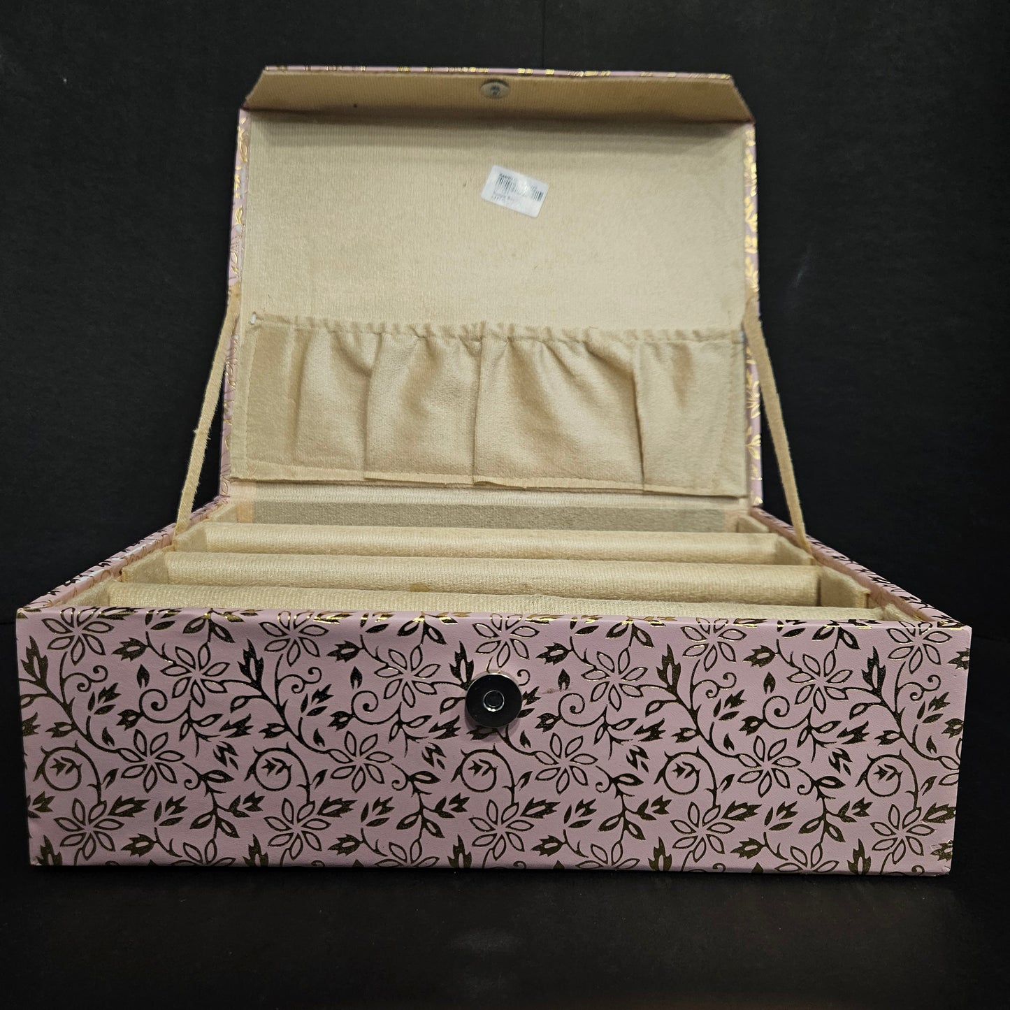Classy designer Finish Bangle Box with 3 Bangle Organizer rods and having jewellery Storage pouch Bangle Box for women's
