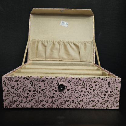 Classy designer Finish Bangle Box with 3 Bangle Organizer rods and having jewellery Storage pouch Bangle Box for women's