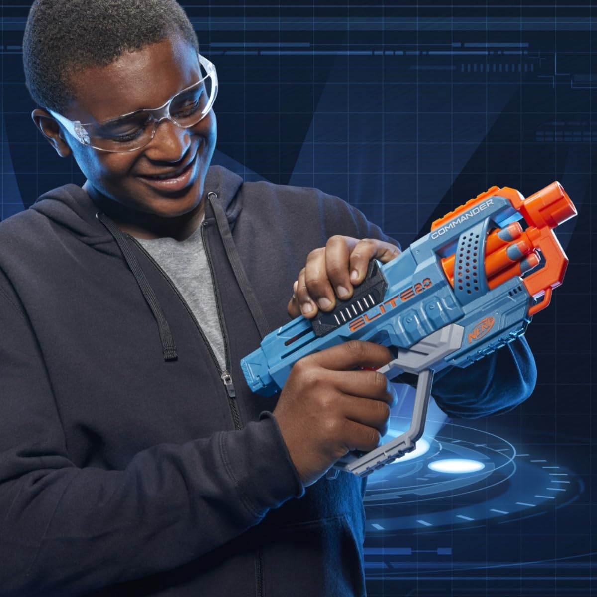 Nerf Elite 2.0 Commander Blaster, 12 Darts, 6-Dart Rotating Drum, Gift Toys for Kids Teens and Adults, Toys, Toys for Boys and Girls Ages 8 years above age,best Toy gift