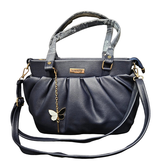 Women's Leather Structured Shoulder Handbag Bag with Handle