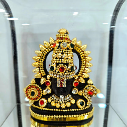 Lord Venkateswara tirupati Balaji 24 carat Gold Plated Cabin Idol for Pooja Room & Home Decor