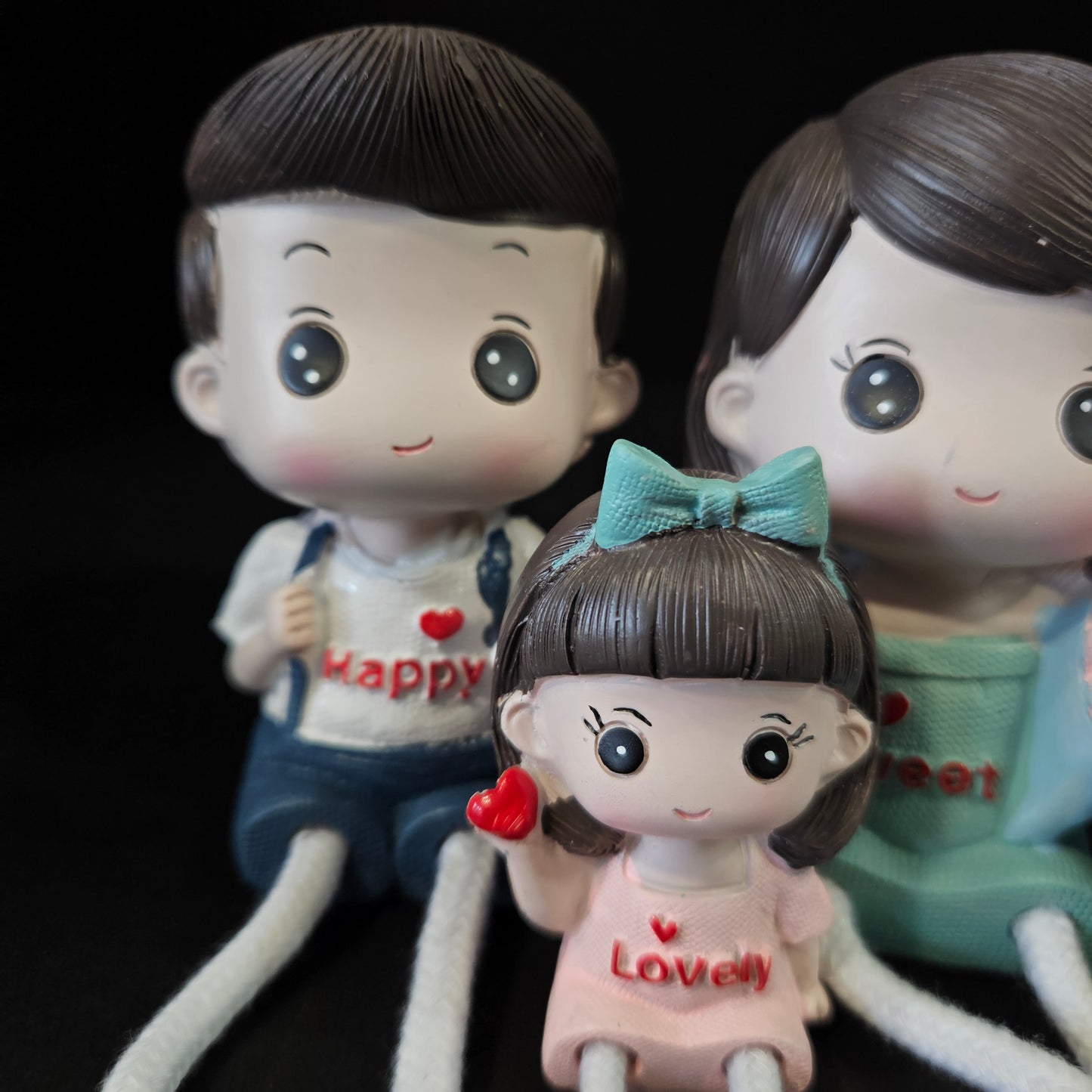 Cartoon Resin Outseam 4pieces set Dolls Hanging Feet Doll Home Wall Decoration