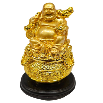 Laughing Buddha Statue for Money Vastu Feng Shui Item Decorative Showpiece
