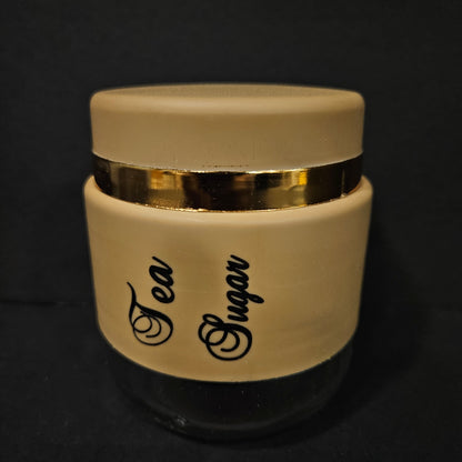 Shelly glassware Canister Designer glass storage container Perfect for Return gifting purpose