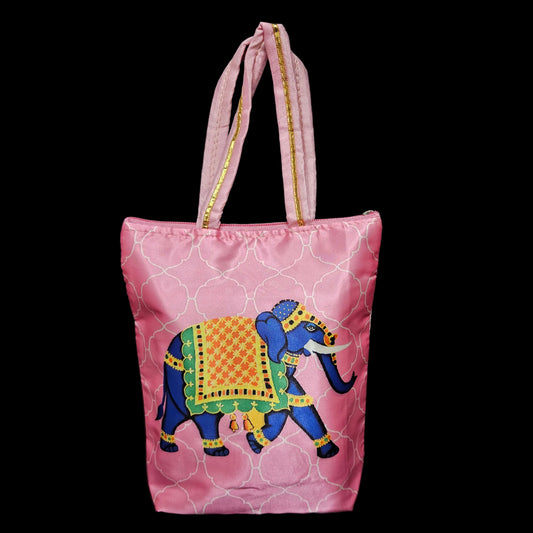 Royal Elephant Gift Pouch With Golden handle potli bags for women