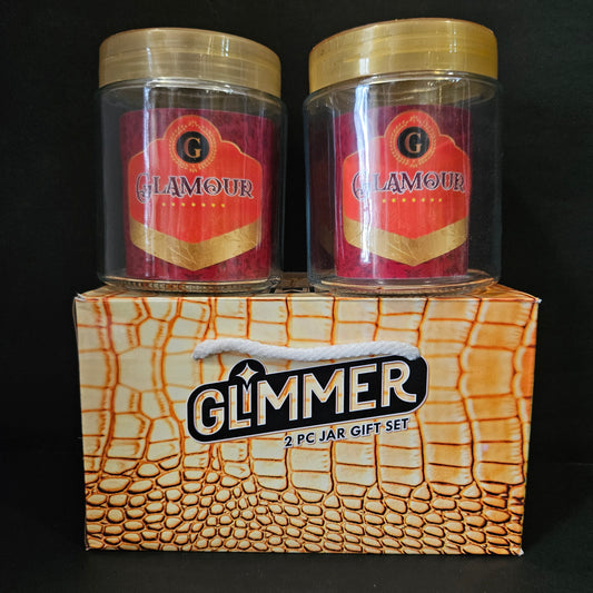 Glimmer 2 piece glass jar gift set for groceries storage purpose & Return gifting