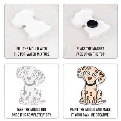 Ratnas Mould & Paint Animal Safari Toy Set, 6 Moulds with Plaster, Paints, Ages 5+