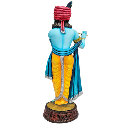 Large Beautiful Standing lord Krishna Playing Flute Statue Showpiece Figurine for Home Decoration