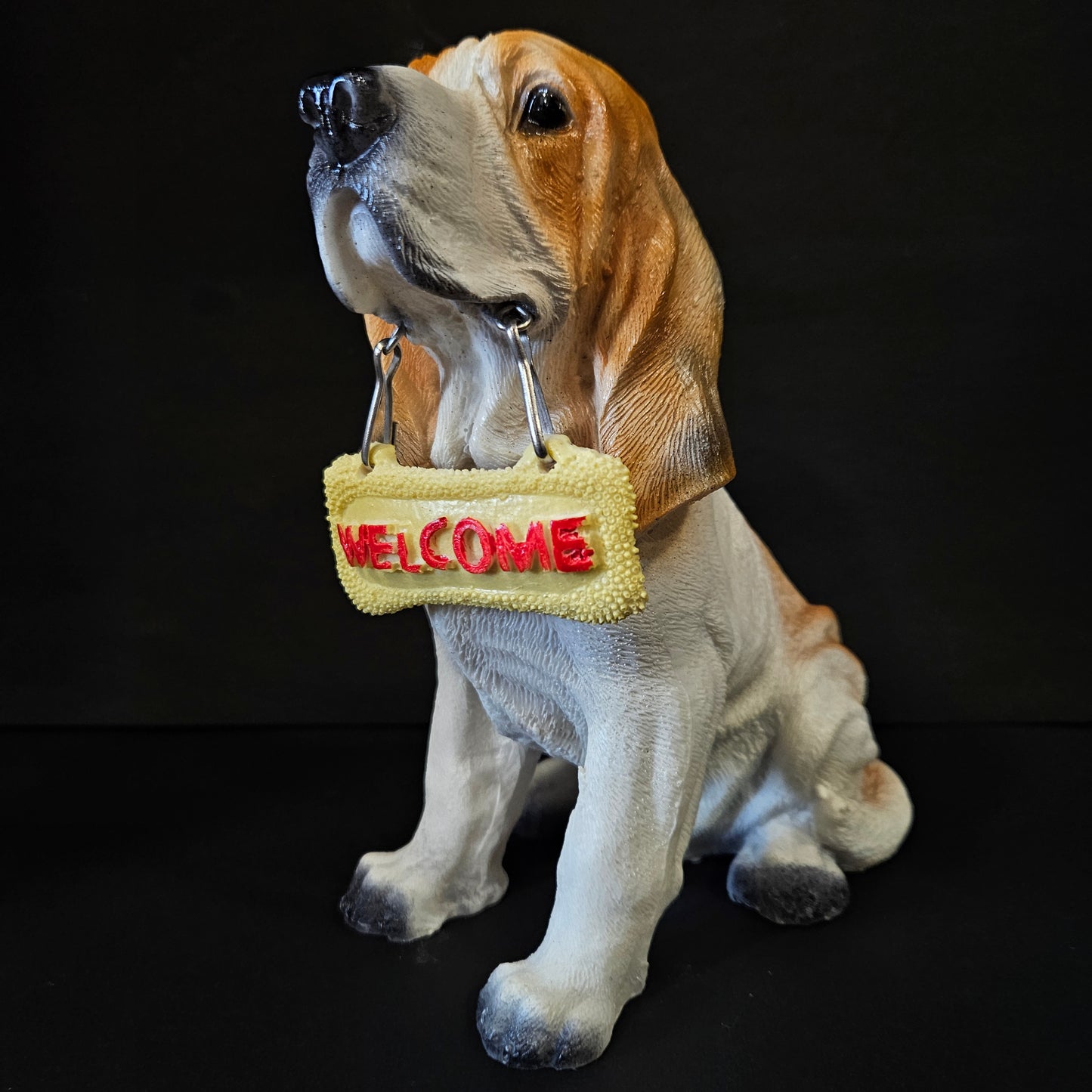 Realistic breed Dogs Welcome Greeter Statue Dog Collectible Decor showpiece Figurine