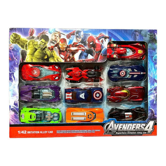 Avengers Superhero Assorted Metal Cars set for Kids